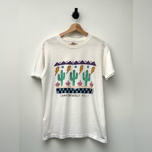 White Graphic Cactus Tee